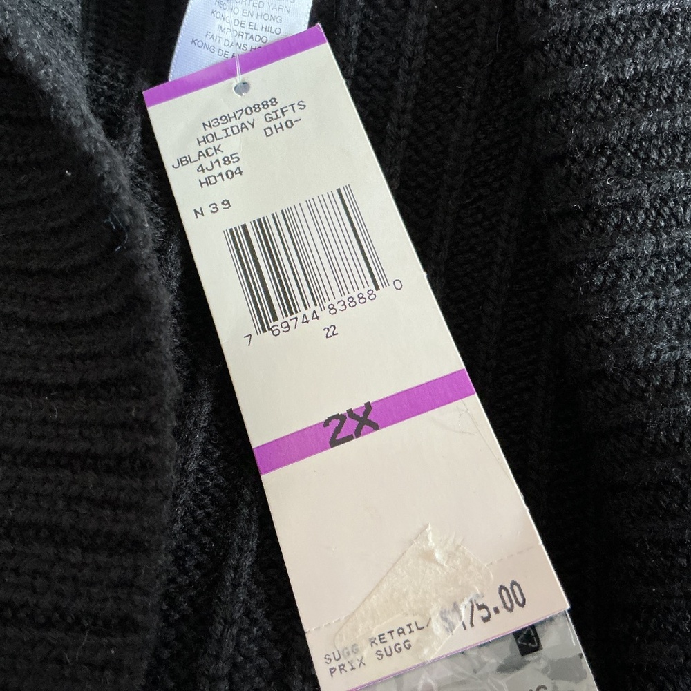 Jones NeW York Collection 100% merino wool open front cardigan/sweater size 2X. - Picture 6 of 13